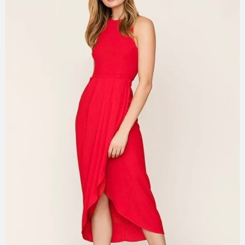 Yumi Kim So Social Midi Dress - Dark Red NWT